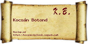 Kocsán Botond névjegykártya