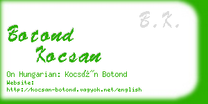 botond kocsan business card